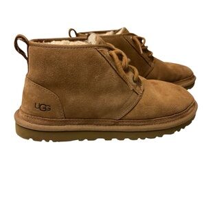 UGG Men's Neumel Tan Suede Plush Wool Lined Casual Cozy Heritage Chukka Boots 10